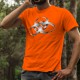 T-shirt coton mode homme - BioHazard, 44-Orange