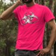 T-shirt coton mode homme - BioHazard, 57-Fuchsia