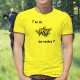 T-Shirt humoristique mode homme - T'as où les vaches ? version Matrix, Safety Yellow