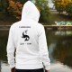 Sweat blanc à capuche mode homme - signe astrologique Capricorne