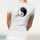 Tribal wolf ☯ Yin-Yang ☯ Ladies T-Shirt fusing the power of the tribal wolf with the deep meaning of Yin and Yang 