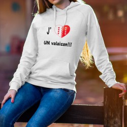 Lady fashion Hoodie - J'aime UN valaisan