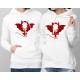 DUOPACK Hoodie - Devil Man and Woman - evil symbol of masculine and feminine