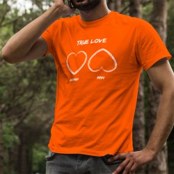 True Love ❤ vero amore  ❤ Uomo Moda cotone T-Shirt visione a seconda che si sia una donna o un uomo