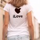 Donna moda T-shirt - iLove