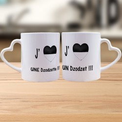 Couple Mug DUO -  J'aime  une Dodzette, un Dzodzet