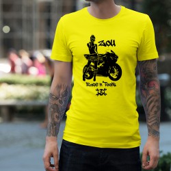 Herrenmode Motorrad T-Shirt - Zou Race n'tools, Safety Yellow