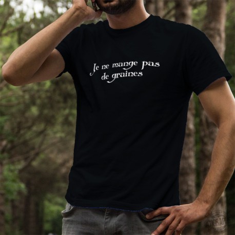 Je ne mange pas de graines ★ maître d'armes, corpore sano ★ T-shirt coton homme inspiré de la série TV Kaamelott