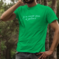 Je ne mange pas de graines ★ maître d'armes, corpore sano ★ T-shirt coton homme inspiré de la série TV Kaamelott