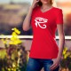Frauen Mode Baumwolle T-Shirt - Horus Auge ((Oudjat Auge, der Augenschutz Symbol  des Falkengottes Horus)