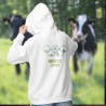 Sweat bianco a cappuccio - Broute 2026