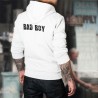 Bad Boy ★ Mauvais garçon ★ Pull humoristique blanc à capuche homme pour faire ressortir son côté mauvais garçon