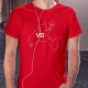 Men's Fashion cotton Vaud T-Shirt -VD, 40-Red