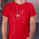 T-shirt vaudois coton mode homme - VD, 40-Rouge