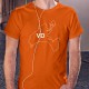 Uomo Moda cotone Vaud T-Shirt - VD, 44-Arancio