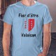 Men's T-Shirt - Fier d'être Valaisan - coat of arms, Blizzard Blue