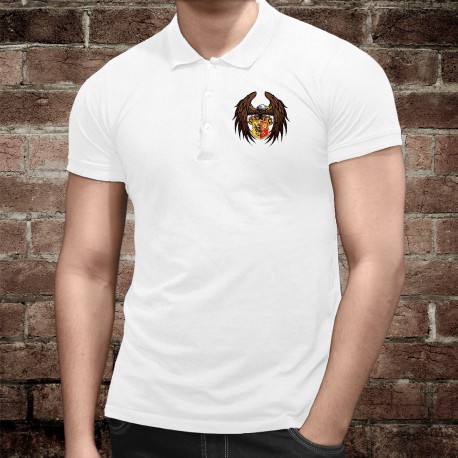 Men's Polo Shirt - Eagle and Geneva coat of arms, Front