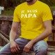 Baumwolle T-Shirt - Je suis PAPA, 34-Sonnenblumengelb