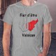 T-Shirt mode homme - Fier d'être Valaisan, frontière cantonale valaisanne et drapeau valaisan