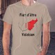 T-Shirt mode homme - Fier d'être Valaisan, frontière cantonale valaisanne et drapeau valaisan