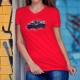 Frauen Mode Baumwolle T-Shirt - Subaru Impreza WRX STI, 40-Rot