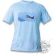 Women's or Men's Fighter Aircraft T-shirt - Swiss Hunter, Blizzard Blue