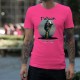 T-shirt coton mode homme - POISON of Humanity, 57-Fuchsia
