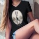 T-shirt mode coton Dame - Attrape tes Rêves , 36-Noir