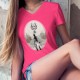 T-shirt mode coton Dame - Attrape tes Rêves , 57-Fuchsia