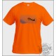 Women's or Men's Fighter Aircraft T-shirt - Swiss Hunter, Safety Orange (Fluo)