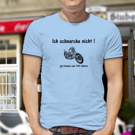 Humoristisch Herrenmode T-Shirt - Ich schnarche nicht, Blizzard Blue