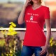 T-shirt coton mode dame - Shih Tzu un jour, Shih Tzu toujours, 40-Rouge