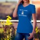 T-shirt coton mode dame - Shih Tzu un jour, Shih Tzu toujours, 51-Bleu Royal
