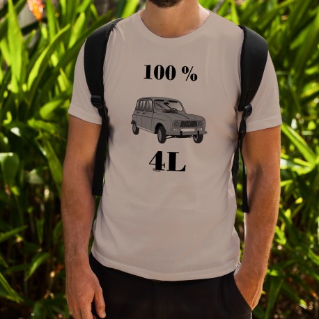 Uomo moda umoristica T-Shirt - 100 % 4L, November White