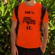 Herrenmode Humoristisch T-Shirt - 100 % 4L, Safety Orange