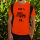T-Shirt humoristique mode homme - 100 pour cent 4L, Safety Orange
