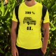 Herrenmode Humoristisch T-Shirt - 100 % 4L, Safety Yellow