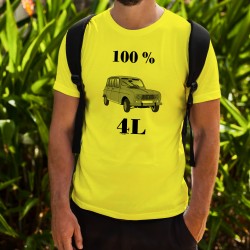 T-Shirt humoristique mode homme - 100 pour cent 4L, Safety Yellow