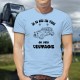 Men's Funny fashion T-Shirt - Vintage Hippie Deuche, Blizzard Blue