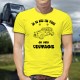 Men's Funny fashion T-Shirt - Vintage Hippie Deuche, Safety Yellow