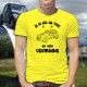 T-Shirt humoristique mode homme - Vintage Hippie Deuche, Safety Yellow