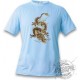 T-Shirt - Chinesischer Drache, Blizzard Blue