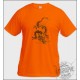 T-Shirt - Chinesischer Drache, Safety Orange (fluo)