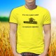 T-Shirt humoristique mode homme - moissonneuse-batteuse, Safety Yellow