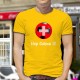 T-shirt football coton homme - Hop Suisse, 34-Tournesol