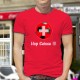 T-shirt football coton homme - Hop Suisse, 40-Rouge