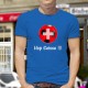 T-shirt football coton homme - Hop Suisse, 51-Bleu Royal