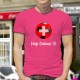 T-shirt football coton homme - Hop Suisse, 57-Fuchsia