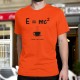 T-Shirt humoristique mode homme - La relativité du café, Safety Orange