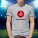 Herrenmode Fussball T-shirt - Hopp Schwiiz !!!, Ash Heater